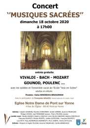 Concert Musique Scarée 18 octobre 2020